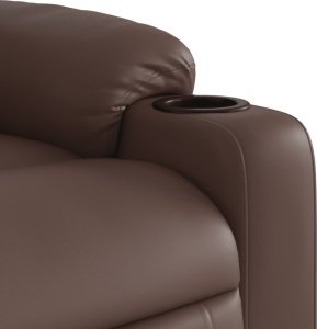 vidaXL Rozkładany fotel pionizujący z masażem, elektryczny, brązowy 12
