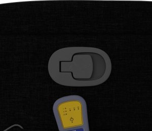 vidaXL Podnoszony fotel masujący, rozkładany, czarny, obity tkaniną 12