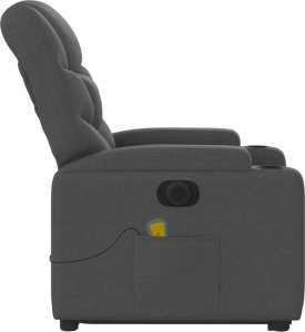 vidaXL Podnoszony fotel masujący, elektryczny, rozkładany, ciemnoszary 10