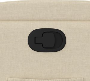 vidaXL Podnoszony fotel rozkładany, kremowy, obity tkaniną 12