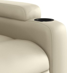 vidaXL Rozkładany fotel pionizujący, elektryczny, kremowy, ekoskóra 12