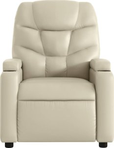 vidaXL Rozkładany fotel pionizujący, elektryczny, kremowy, ekoskóra 9