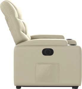 vidaXL Rozkładany fotel pionizujący, elektryczny, kremowy, ekoskóra 10