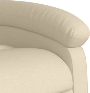 vidaXL Podnoszony fotel masujący, elektryczny, rozkładany, kremowy 11