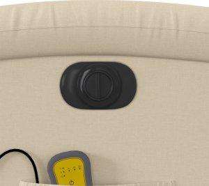 vidaXL Podnoszony fotel masujący, elektryczny, rozkładany, kremowy 12