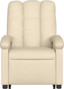 vidaXL Podnoszony fotel masujący, elektryczny, rozkładany, kremowy 9