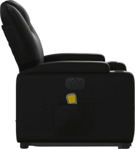 vidaXL Rozkładany fotel pionizujący z masażem, elektryczny, czarny 10