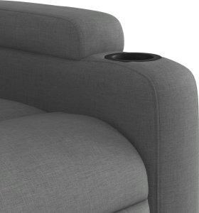 vidaXL Podnoszony fotel masujący, elektryczny, rozkładany, ciemnoszary 12