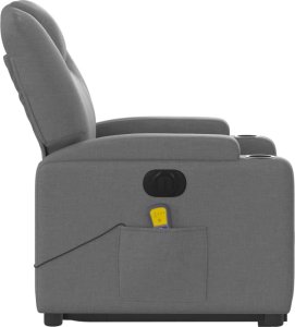 vidaXL Podnoszony fotel masujący, elektryczny, rozkładany, ciemnoszary 10