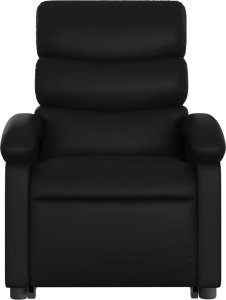vidaXL Podnoszony fotel masujący, rozkładany, czarny 8