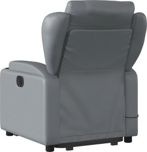 vidaXL Rozkładany fotel pionizujący z masażem, elektryczny, szary 5