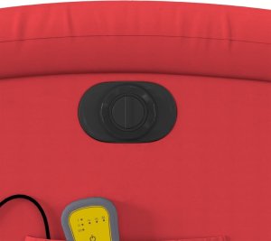 vidaXL Rozkładany fotel pionizujący z masażem, elektryczny, czerwony 11