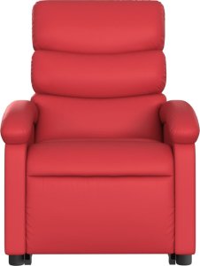 vidaXL Rozkładany fotel pionizujący z masażem, elektryczny, czerwony 8