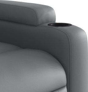 vidaXL Podnoszony fotel masujący, rozkładany, szary 11