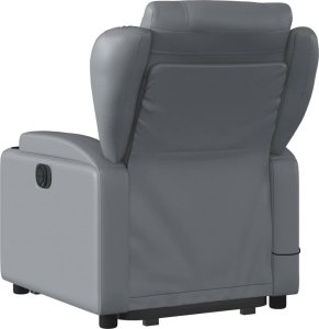 vidaXL Podnoszony fotel masujący, rozkładany, szary 5