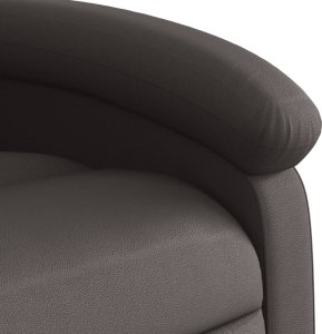 vidaXL Podnoszony fotel rozkładany, ciemny brąz 11