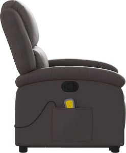 vidaXL Podnoszony fotel rozkładany, ciemny brąz 10