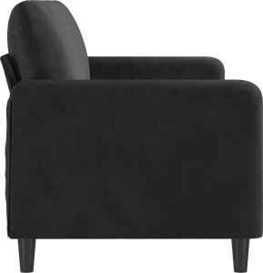 vidaXL Sofa 3-osobowa, czarny, 180 cm, tapicerowana aksamitem 4