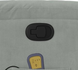 vidaXL Rozkładany fotel masujący, podnoszony, jasnoszary, aksamitny 11