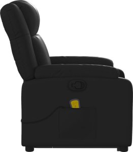 vidaXL Podnoszony fotel masujący, rozkładany, czarny, ekoskóra 10
