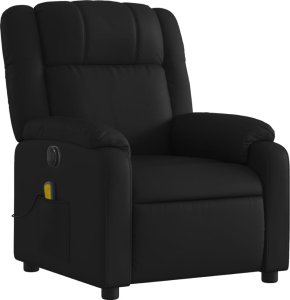 vidaXL Rozkładany fotel masujący, elektryczny, czarny, sztuczna skóra 4