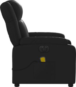 vidaXL Rozkładany fotel masujący, elektryczny, czarny, sztuczna skóra 10