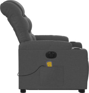 vidaXL Podnoszony fotel masujący, elektryczny, rozkładany, ciemnoszary 10