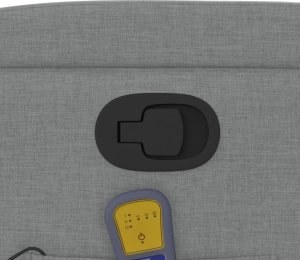 vidaXL Podnoszony fotel masujący, rozkładany, jasnoszary, tkanina 12