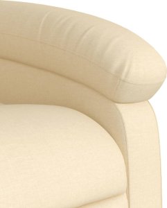 vidaXL Podnoszony fotel masujący, elektryczny, rozkładany, kremowy 11