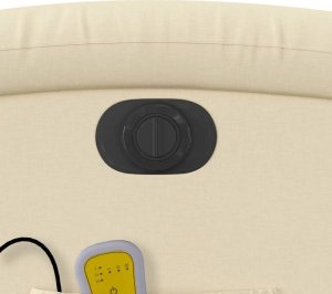 vidaXL Podnoszony fotel masujący, elektryczny, rozkładany, kremowy 12