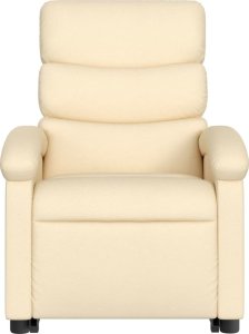 vidaXL Podnoszony fotel masujący, elektryczny, rozkładany, kremowy 8