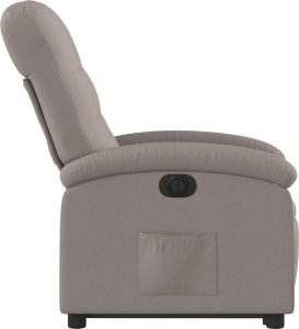 vidaXL Podnoszony fotel rozkładany, elektryczny, kolor taupe, tkanina 10