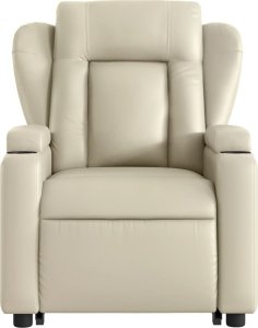 vidaXL Rozkładany fotel pionizujący z masażem, elektryczny, kremowy 9