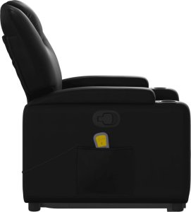 vidaXL Podnoszony fotel masujący, rozkładany, czarny 10