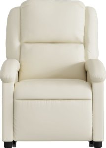 vidaXL Rozkładany fotel pionizujący z masażem, elektryczny, kremowy 9