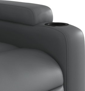 vidaXL Rozkładany fotel pionizujący z masażem, elektryczny, szary 12