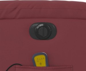 vidaXL Rozkładany fotel pionizujący z masażem, elektryczny, bordowy 12
