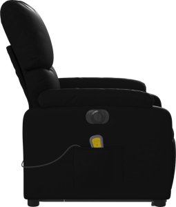 vidaXL Rozkładany fotel pionizujący z masażem, elektryczny, czarny 9