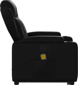 vidaXL Podnoszony fotel masujący, rozkładany, czarny 10