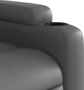 vidaXL Podnoszony fotel masujący, rozkładany, szary 11