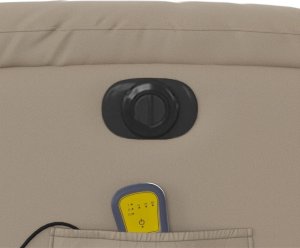 vidaXL Rozkładany fotel pionizujący z masażem, elektryczny, cappuccino 12