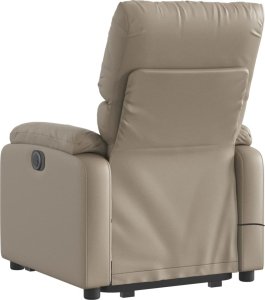 vidaXL Rozkładany fotel pionizujący z masażem, elektryczny, cappuccino 4