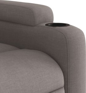 vidaXL Podnoszony fotel masujący, elektryczny, rozkładany, kolor taupe 12