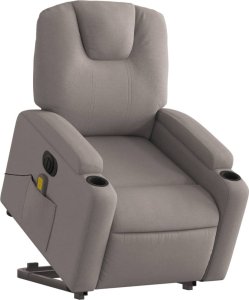 vidaXL Podnoszony fotel masujący, elektryczny, rozkładany, kolor taupe 3