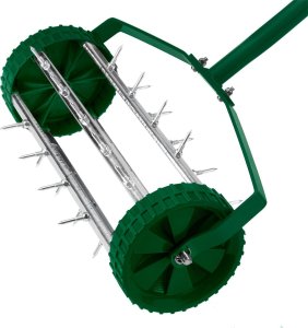 Verto Aerator ręczny, wertykulator walcowy do trawy 27  kolcy, średnica 15cm 3