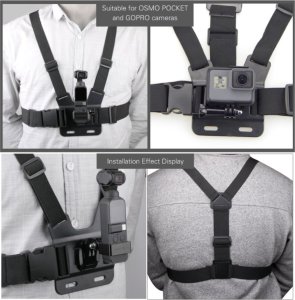 SunnyLife SZELKI UCHWYT CHEST MOUNT DO GOPRO 12 11 10 9 8 7 6 5 4 DJI POCKET HERO OSMO ACTION 6