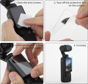 SunnyLife SZKŁO HARTOWANE NA OBIEKTYW I EKRAN DO DJI OSMO POCKET 3 - 4 SZT. 10