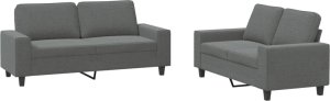 vidaXL 2-cz. komplet wypoczynkowy, ciemnoszary, obity tkaniną 2