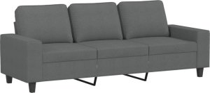 vidaXL 3-cz. komplet wypoczynkowy, ciemnoszary, obity tkaniną 5