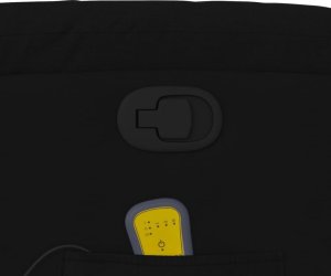 vidaXL Podnoszony fotel masujący, rozkładany, czarny, obity tkaniną 12